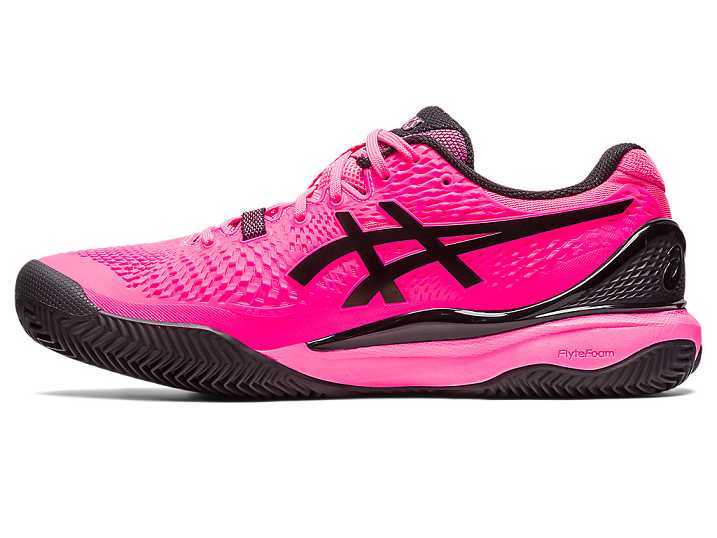 Asics GEL-RESOLUTION 9 CLAY Moški Teniški Copati Roza Črne | Slovenija-6297350