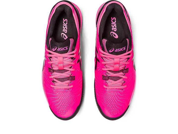 Asics GEL-RESOLUTION 9 CLAY Moški Teniški Copati Roza Črne | Slovenija-6297350