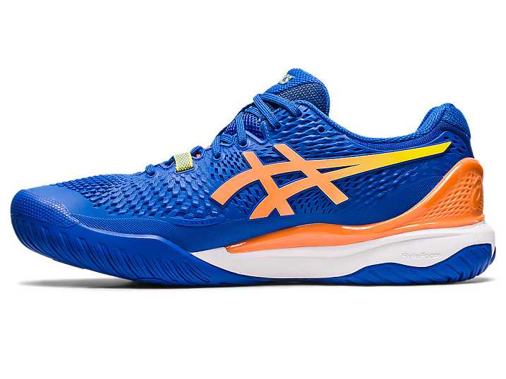 Asics GEL-RESOLUTION 9 Moški Teniški Copati Modre Oranžne | Slovenija-4871365