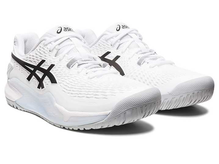 Asics GEL-RESOLUTION 9 Moški Teniški Copati Bele Črne | Slovenija-5916738