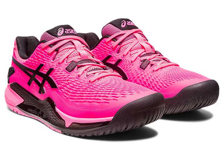 Asics GEL-RESOLUTION 9 Moški Teniški Copati Roza Črne | Slovenija-9251487