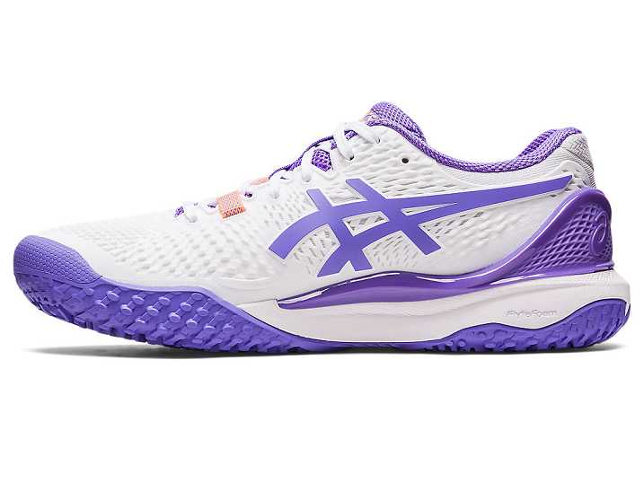 Asics GEL-RESOLUTION 9 OC Ženske Teniški Copati Bele Vijolične | Slovenija-4391058