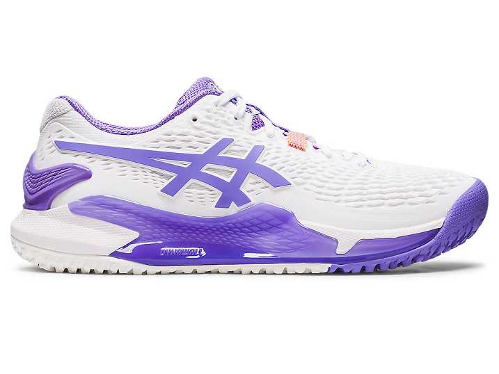 Asics GEL-RESOLUTION 9 OC Ženske Teniški Copati Bele Vijolične | Slovenija-4391058