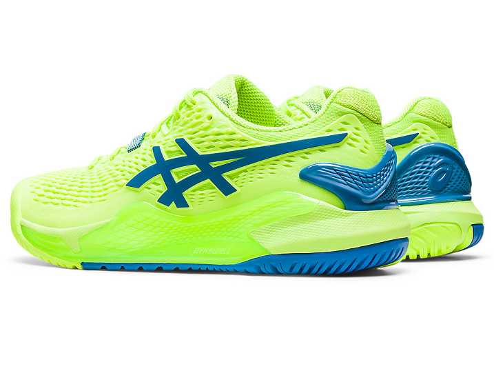 Asics GEL-RESOLUTION 9 Ženske Teniški Copati Zelene Modre | Slovenija-4912703