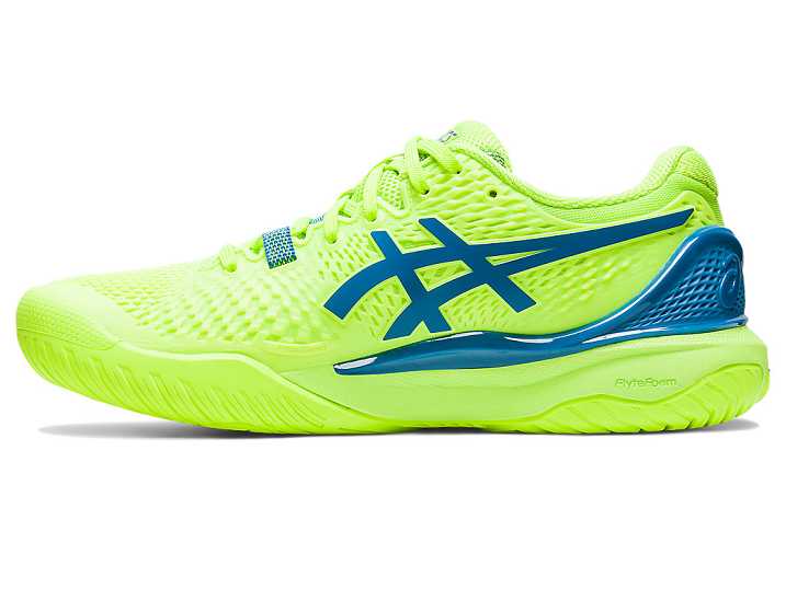 Asics GEL-RESOLUTION 9 Ženske Teniški Copati Zelene Modre | Slovenija-4912703