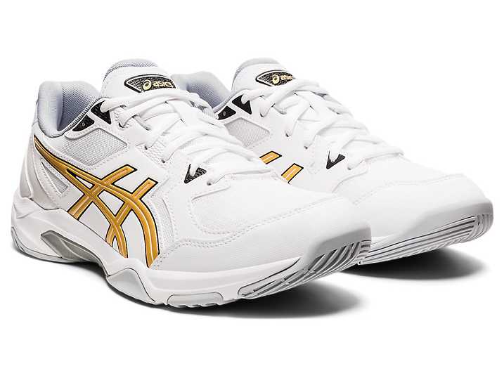 Asics GEL-ROCKET 10 Moški Odbojkarski Čevlji Bele Zlate | Slovenija-1058432