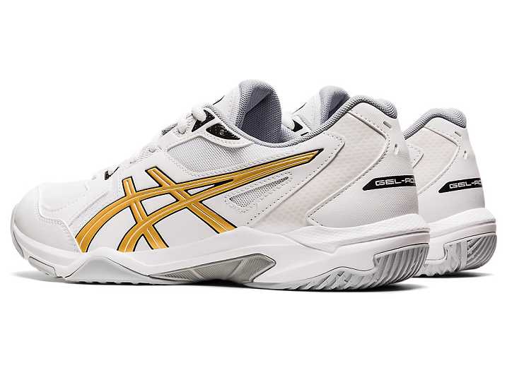 Asics GEL-ROCKET 10 Moški Odbojkarski Čevlji Bele Zlate | Slovenija-1058432