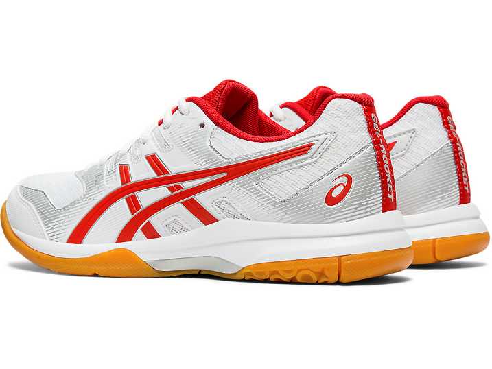 Asics GEL-ROCKET 9 Ženske Odbojkarski Čevlji Bele Rdeče | Slovenija-0317984