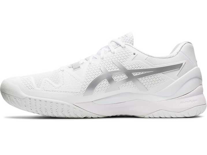 Asics GEL-Resolution 8 Moški Teniški Copati Bele Srebrne | Slovenija-4806312