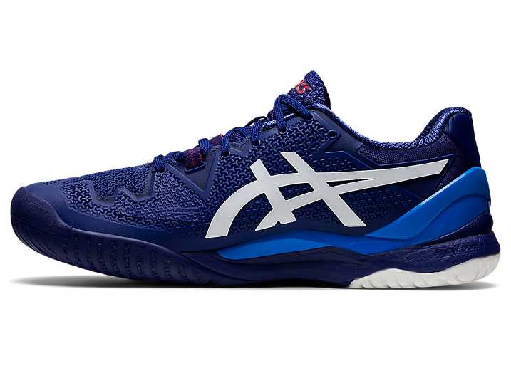 Asics GEL-Resolution 8 Moški Teniški Copati Modre Bele | Slovenija-7281590