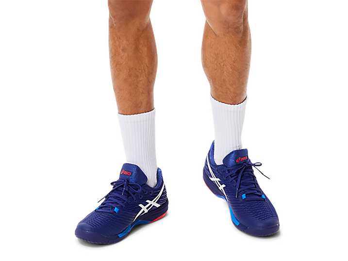 Asics GEL-Resolution 8 Moški Teniški Copati Modre Bele | Slovenija-7281590