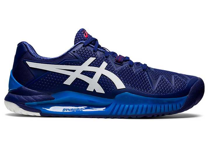 Asics GEL-Resolution 8 Moški Teniški Copati Modre Bele | Slovenija-7281590