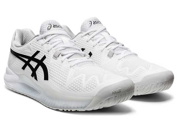 Asics GEL-Resolution 8 Moški Teniški Copati Bele Črne | Slovenija-9830754