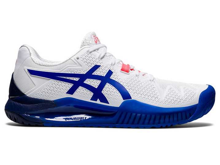 Asics GEL-Resolution 8 Ženske Teniški Copati Bele Modre | Slovenija-1678590