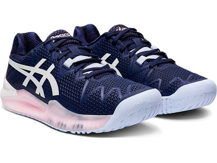 Asics GEL-Resolution 8 Ženske Teniški Copati Temno Modre Bele | Slovenija-2609734