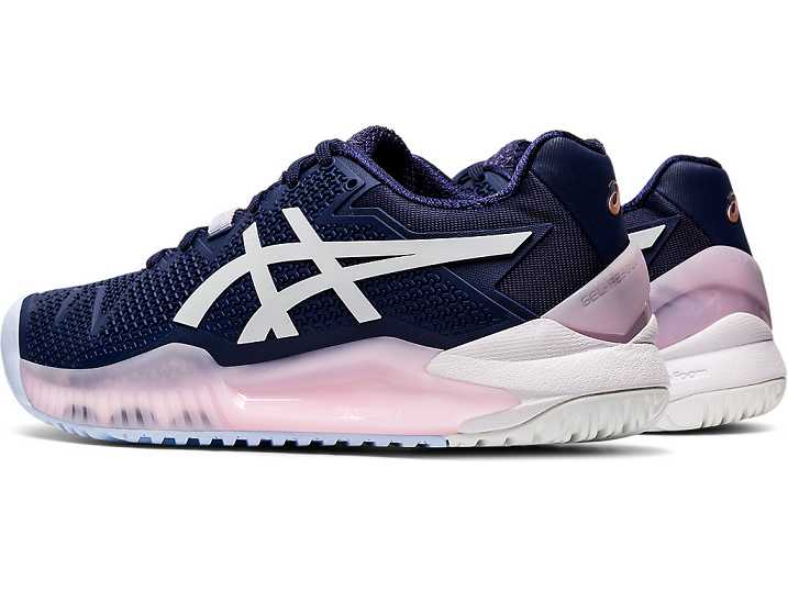 Asics GEL-Resolution 8 Ženske Teniški Copati Temno Modre Bele | Slovenija-2609734