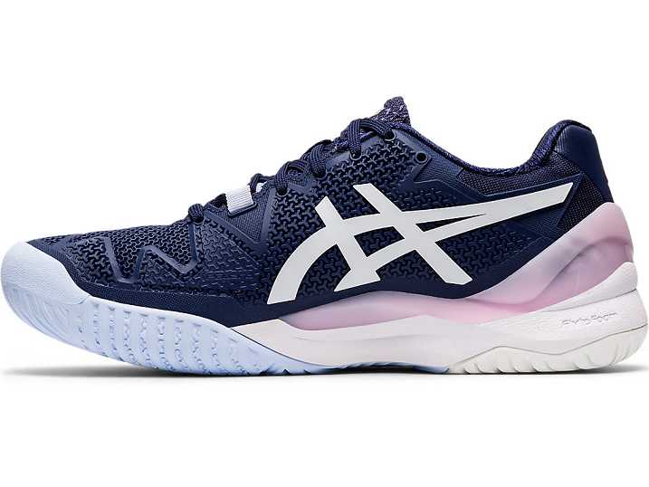 Asics GEL-Resolution 8 Ženske Teniški Copati Temno Modre Bele | Slovenija-2609734