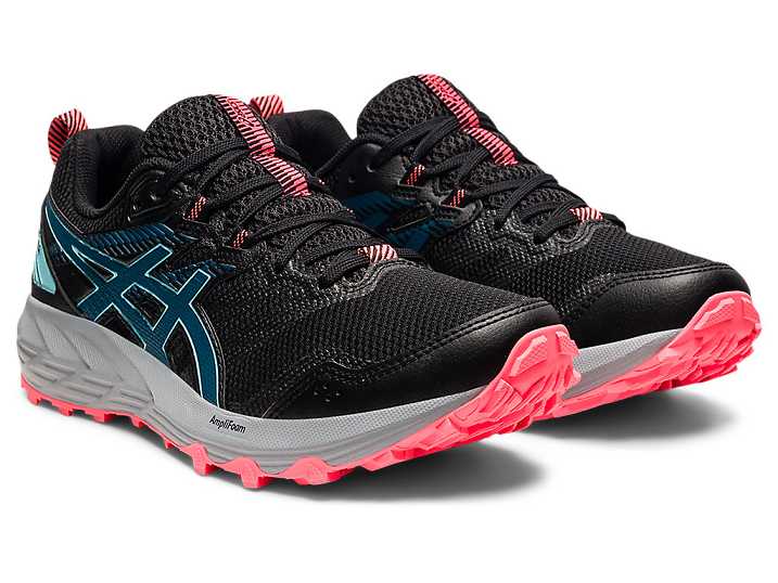 Asics GEL-SONOMA 6 Ženske Tekaški Čevlji Črne Temno Turkizna | Slovenija-1845967