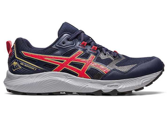 Asics GEL-SONOMA 7 Moški Tekaški Čevlji Temno Modre Rdeče | Slovenija-9845021