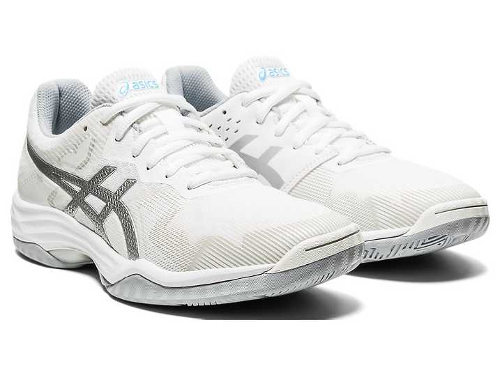 Asics GEL-TACTIC 2 Ženske Odbojkarski Čevlji Bele Svetlo Turkizna | Slovenija-2890743