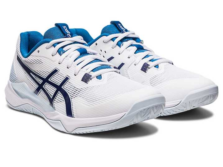 Asics GEL-TACTIC Ženske Odbojkarski Čevlji Bele Indigo Modre | Slovenija-3486705