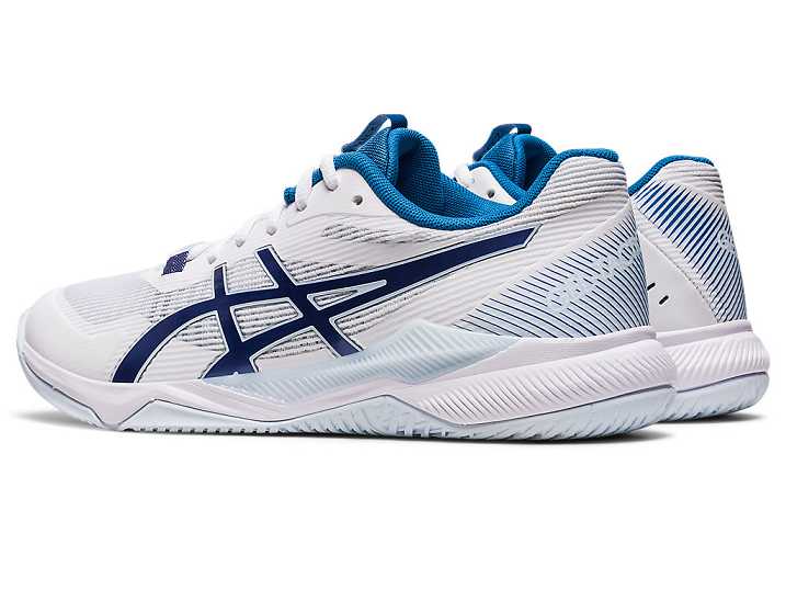 Asics GEL-TACTIC Ženske Odbojkarski Čevlji Bele Indigo Modre | Slovenija-3486705