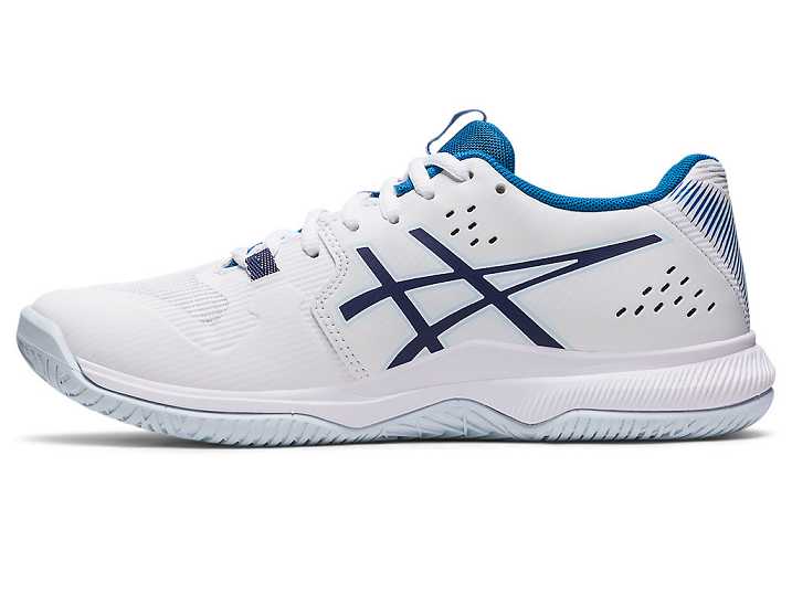 Asics GEL-TACTIC Ženske Odbojkarski Čevlji Bele Indigo Modre | Slovenija-3486705