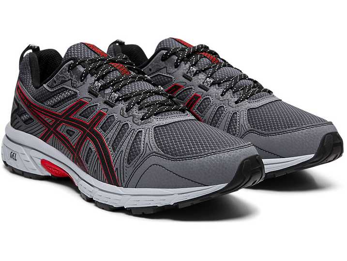 Asics GEL-VENTURE 7 Moški Tekaški Čevlji Črne Rdeče | Slovenija-2876195