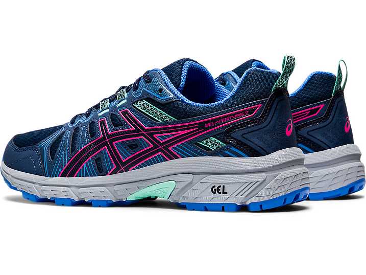 Asics GEL-VENTURE 7 Ženske Tekaški Čevlji Temno Modre Roza | Slovenija-0234751