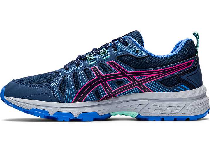 Asics GEL-VENTURE 7 Ženske Tekaški Čevlji Temno Modre Roza | Slovenija-0234751