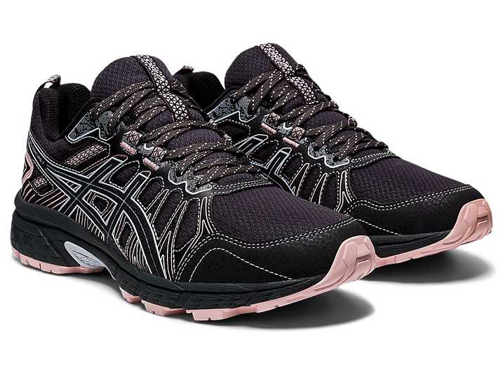 Asics GEL-VENTURE 7 Ženske Tekaški Čevlji Temno Sive Črne | Slovenija-0927831