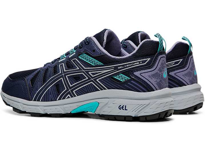 Asics GEL-VENTURE 7 Ženske Tekaški Čevlji Črne Srebrne | Slovenija-2415039