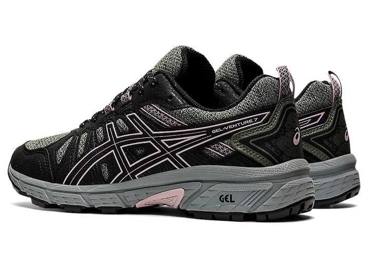 Asics GEL-VENTURE 7 Ženske Tekaški Čevlji Zelene Roza | Slovenija-7104283