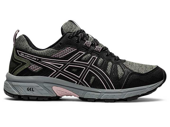 Asics GEL-VENTURE 7 Ženske Tekaški Čevlji Zelene Roza | Slovenija-7104283