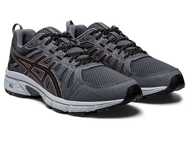 Asics GEL-VENTURE 7 Ženske Tekaški Čevlji Temno Sive Roza Zlate | Slovenija-7351682