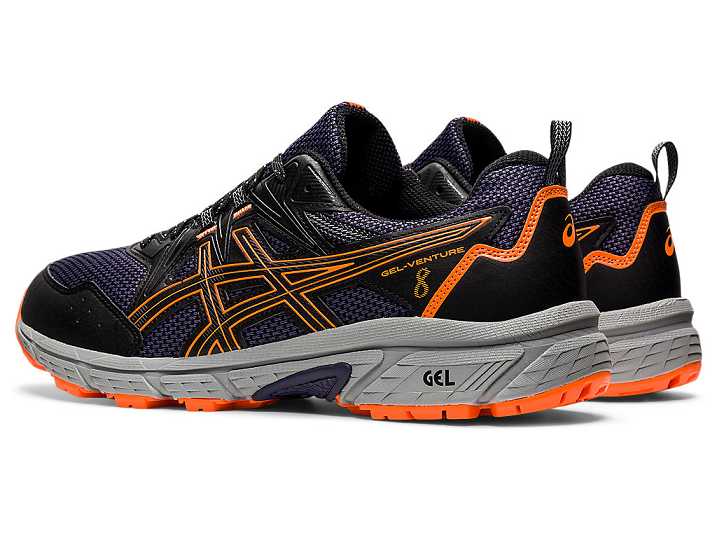 Asics GEL-VENTURE 8 Moški Tekaški Čevlji Črne Oranžne | Slovenija-7638251