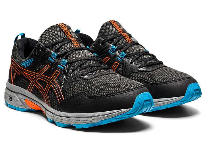 Asics GEL-VENTURE 8 Moški Tekaški Čevlji Črne Zlate Oranžne | Slovenija-7921580