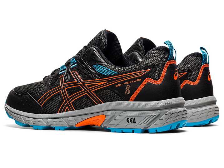 Asics GEL-VENTURE 8 Moški Tekaški Čevlji Črne Zlate Oranžne | Slovenija-7921580