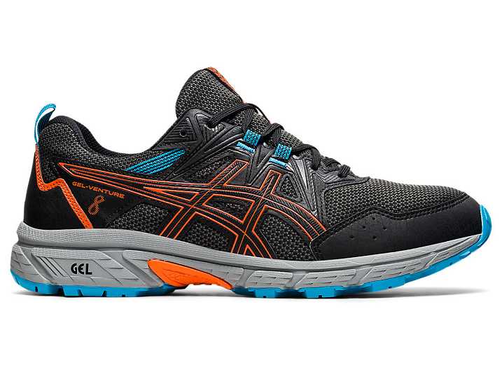 Asics GEL-VENTURE 8 Moški Tekaški Čevlji Črne Zlate Oranžne | Slovenija-7921580