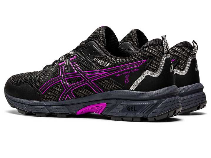 Asics GEL-VENTURE 8 Ženske Tekaški Čevlji Črne Vijolične | Slovenija-7213594