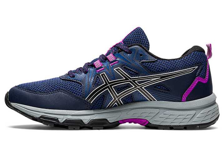 Asics GEL-VENTURE 8 Ženske Tekaški Čevlji Temno Modre Srebrne | Slovenija-7452169