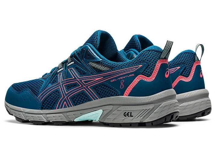 Asics GEL-VENTURE 8 Ženske Tekaški Čevlji Temno Turkizna Koralne | Slovenija-8379605