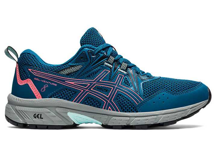 Asics GEL-VENTURE 8 Ženske Tekaški Čevlji Temno Turkizna Koralne | Slovenija-8379605