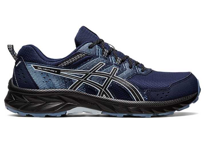 Asics GEL-VENTURE 9 EXTRA WIDE Moški Tekaški Čevlji Temno Modre | Slovenija-8537926