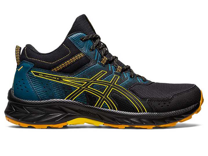 Asics GEL-VENTURE 9 MT Moški Tekaški Čevlji Črne Zlate Rumene | Slovenija-7652094