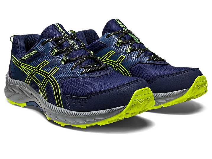 Asics GEL-VENTURE 9 Moški Tekaški Čevlji Temno Modre Rumene | Slovenija-0562948