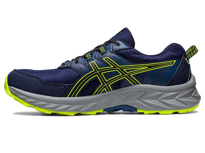 Asics GEL-VENTURE 9 Moški Tekaški Čevlji Temno Modre Rumene | Slovenija-0562948