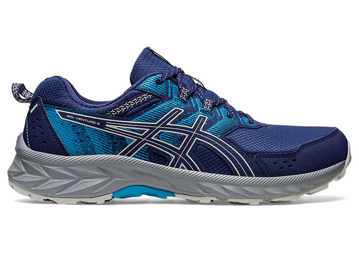 Asics GEL-VENTURE 9 Moški Tekaški Čevlji Modre Svetlo Olivno Zelene | Slovenija-0791325