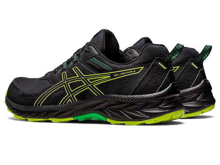 Asics GEL-VENTURE 9 Moški Tekaški Čevlji Črne Svetlo Zelene | Slovenija-6543082