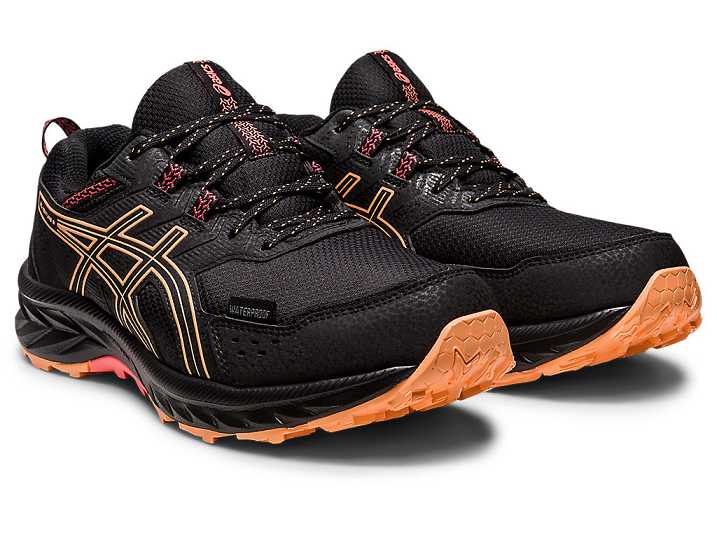 Asics GEL-VENTURE 9 WATERPROOF Ženske Tekaški Čevlji Črne | Slovenija-9701268